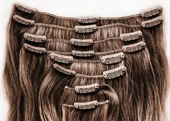 Halbmond Clip-in Haarteil mit Clips, Friseursalon in Istanbul Taksim