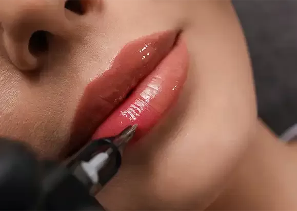 Permanent Lippen im Friseursalon in Istanbul Taksim