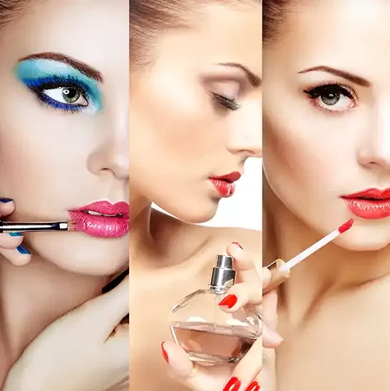Porzellan-Make-up im Friseursalon in Istanbul Taksim